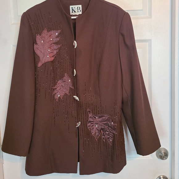 Stella Louise for KB Woman's Two Piece Suit, Size: Large Color: Brown - Picture 3 of 13